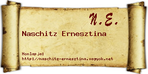 Naschitz Ernesztina névjegykártya
