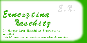 ernesztina naschitz business card